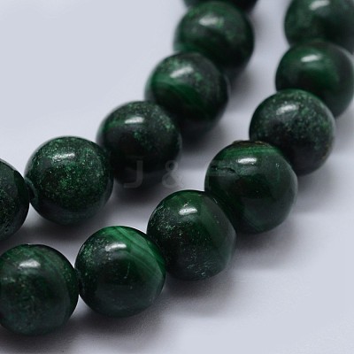 Natural Malachite Beads Strands G-F571-27B2-6mm-1