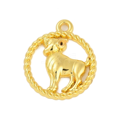 Twelve Constellations Alloy Pendants PALLOY-Q006-01H-G-1