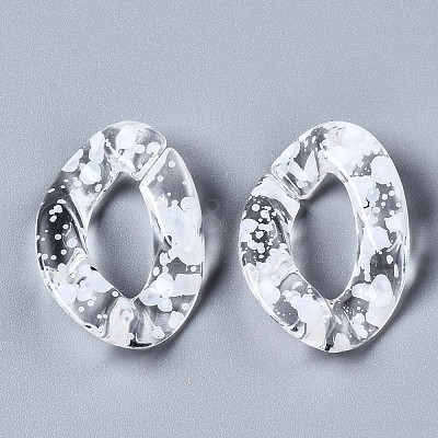 Transparent Spray Paint Acrylic Linking Rings TACR-Q276-001I-1