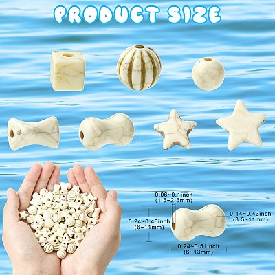 Acrylic Imitation Bone Beads OACR-CJC0022-004-1