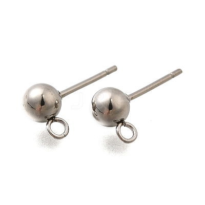 201 Stainless Steel Stud Earring Findings STAS-R156-01P-06-1