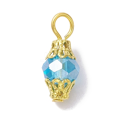 Electroplate Glass Pendants PALLOY-JF02642-02-1