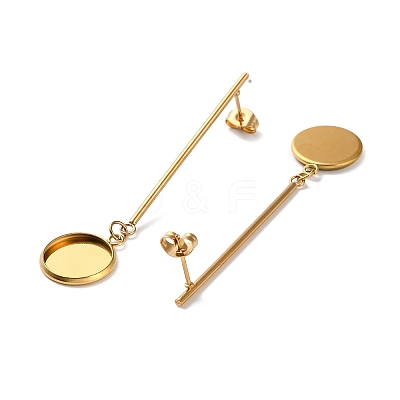 304 Stainless Steel Stud Earring Findings STAS-P328-12G-1