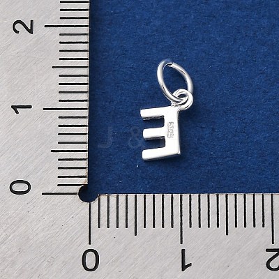 925 Sterling Silver Letter Charms STER-C012-01S-E-1