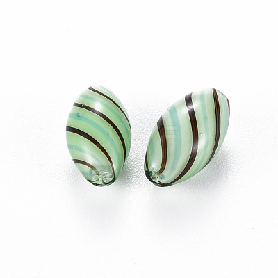 Opaque Handmade Blown Glass Globe Beads GLAA-T012-07-1