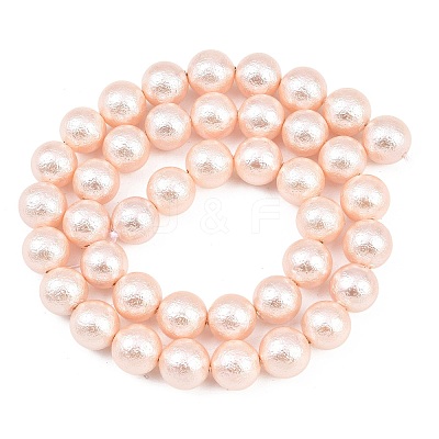 Wrinkle Textured Shell Pearl Beads Strands BSHE-E016-10mm-09-1