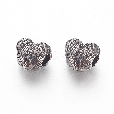 316 Surgical Stainless Steel European Beads STAS-P217-06AS-1