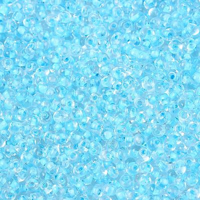 8/0 Inside Colours Transparent Glass Seed Beads SEED-T007-06E-1