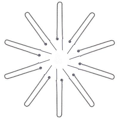 10Pcs 304 Stainless Steel Ear Thread EJEW-UN0002-02-1