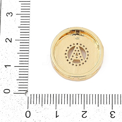Brass Micro Pave Cubic Zirconia Slide Charms KK-I723-51G-02-1