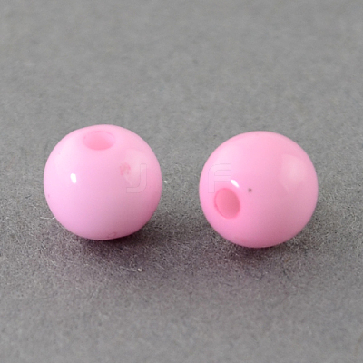 Solid Chunky Acrylic Ball Beads SACR-R812-4mm-08-1