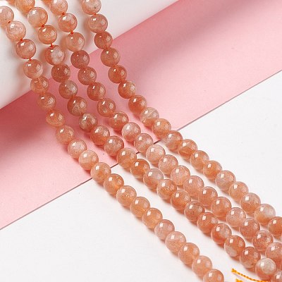 Natural Sunstone Beads Strands G-A205-28A-1