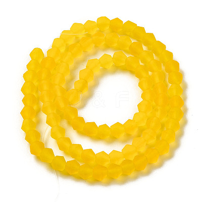 Imitate Austrian Crystal Frosted Glass Beads Strands EGLA-A039-T4mm-MD22-1