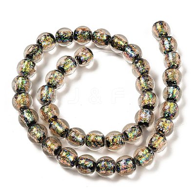 Handmade Dichroic Foil Glass Beads Strands DICH-U001-05F-1