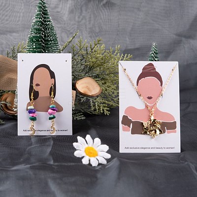 120Pcs 6 Style Cardboard Jewelry Display Cards DIY-LS0003-93-1