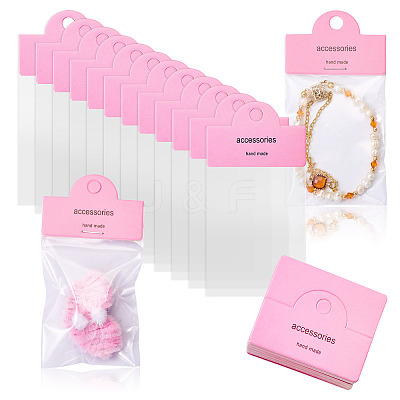 100Pcs Rectangle Clear Polypropylene Cellophane Bags CDIS-TA0001-40A-1