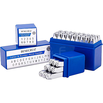 Iron Metal Stamps Set AJEW-BC0005-92-1