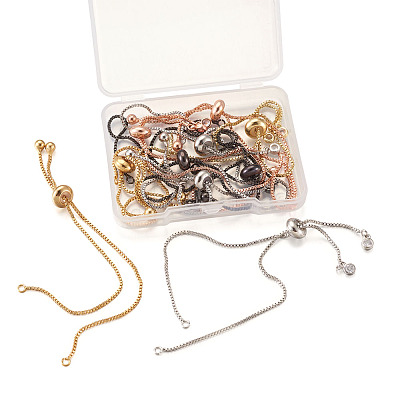 Rack Plating Eco-Friendly Brass Chain Bracelet Making KK-TA0007-84-RS-1