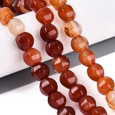 Natural Red Agate Beads Strands G-Q608-08A-04-1
