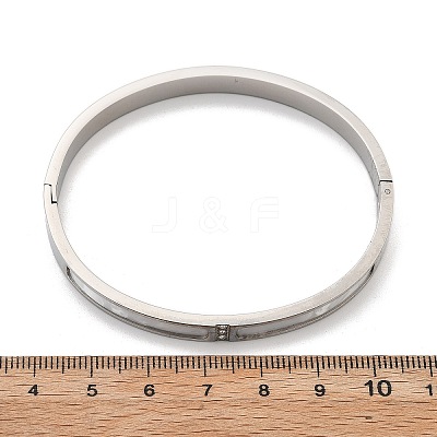 304 Stainless Steel Rhinestone Bangles for Women BJEW-Z092-07P-1