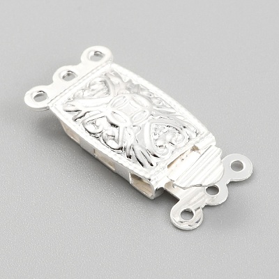 304 Stainless Steel Box Clasps STAS-H151-14S-1