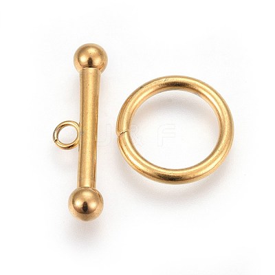 304 Stainless Steel Toggle Clasps X-STAS-I100-02G-1