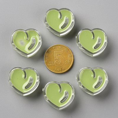Transparent Enamel Acrylic Beads TACR-S155-004D-1