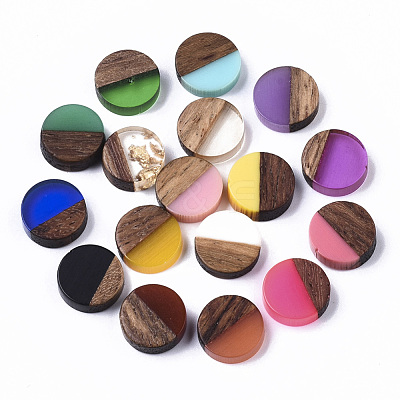 Resin & Wood Cabochons X-RESI-S358-70-1