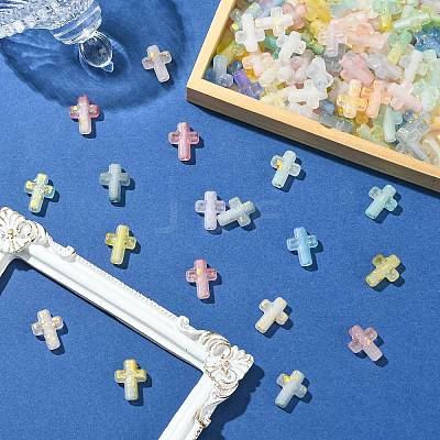 300Pcs 10 Colors Gradient Color Transparent Acrylic Beads OACR-CJ0002-44-1