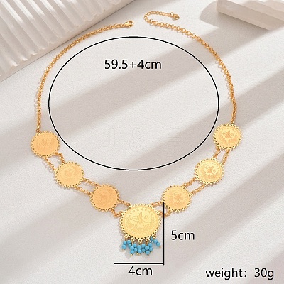 Iron Double Layer Chain Pendant Necklace for Women NW2359-2-1