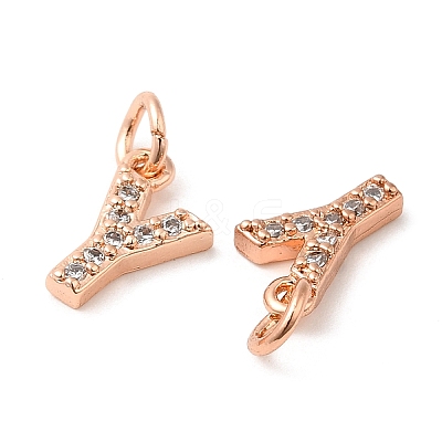 Brass Micro Pave Grade AAA Cubic Zirconia Charms LS-ZIRC-P067-11RG-Y-NR-1