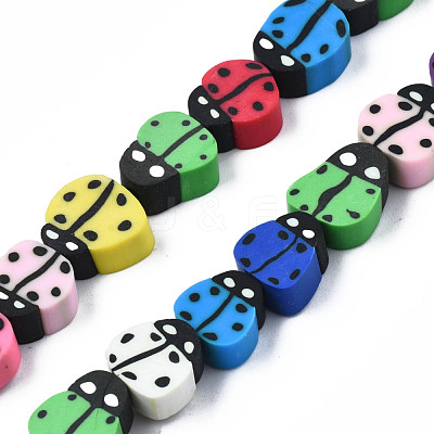 Handmade Polymer Clay Bead Strands CLAY-N011-43B-1