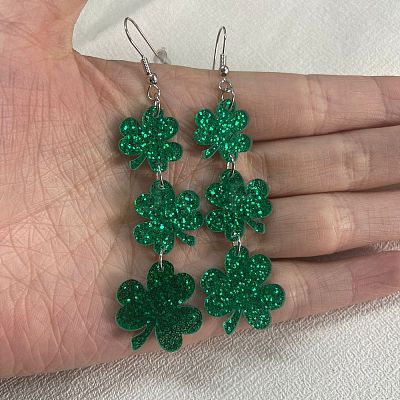Saint Patrick's Day Acrylic Dangle Earrings FS-WG3A237-01-1