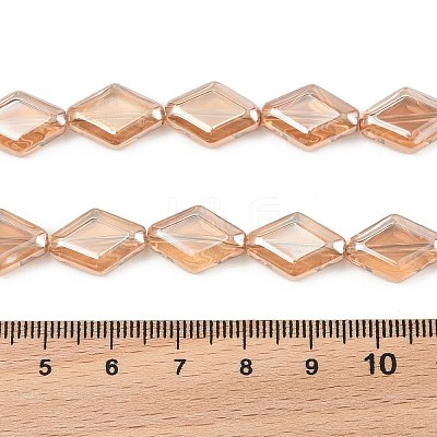 Electroplate Glass Beads Strands EGLA-B010-01A-PL01-1
