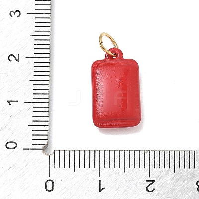 Valentine's Day 304 Stainless Steel Enamel Pendants SA-CBA08A6-07D-G-1