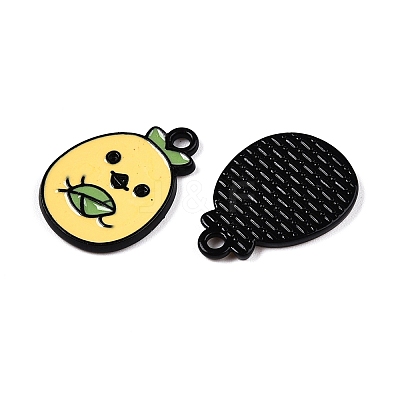 Spray Painted Alloy Enamel Pendants ENAM-T020-32-RS-1