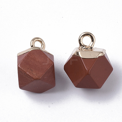 Natural Red Jasper Charms G-S359-015C-1