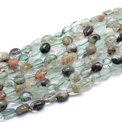 Natural Lodolite Quartz Beads Strands G-L550A-07-1