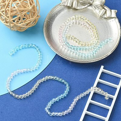 Transparent Glass Beads Strands GLAA-YW0001-59A-1