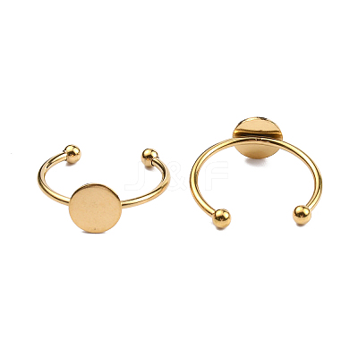 304 Stainless Steel Open Cuff Finger Ring Finding FIND-WH0110-025A-LG-1