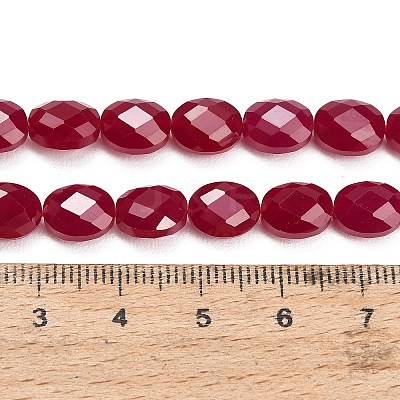 Lab Grown Red Corundum Beads Strands GG-CBAC488-01D-1
