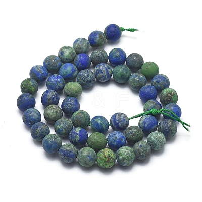 Natural Chrysocolla and Lapis Lazuli Beads Strands G-I254-02C-1