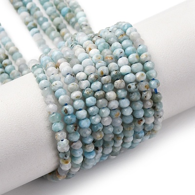 Natural Larimar Beads Strands G-F803-B01-01-1