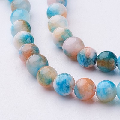 Natural Persian Jade Beads Strands X-G-D434-6mm-16-1