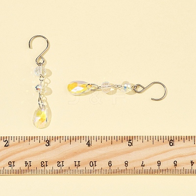 Teardrop Glass Suncatchers HJEW-FS00032-1