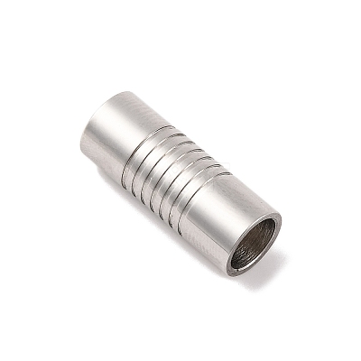 Tarnish Resistant 304 Stainless Steel Magnetic Clasps with Glue-in Ends STAS-E006-40-1