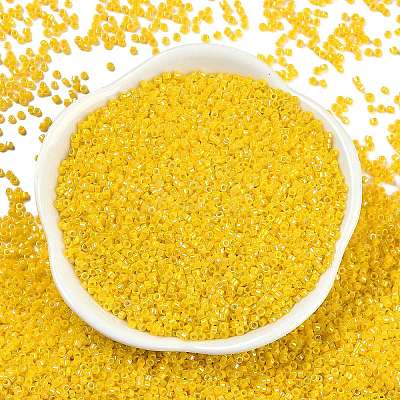 Opaque Colours Luster Glass Seed Beads SEED-H003-12D-1
