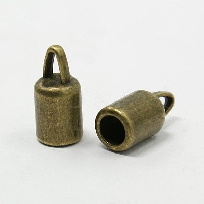 Tibetan Style Alloy Cord Ends TIBEP-LF9369YKG-AB-FF-1