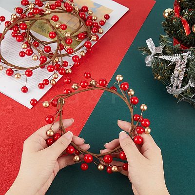 Plastic Artificial Berry Candle Ring AJEW-WH0401-05-1