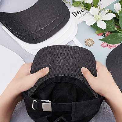 12Pcs 2 Colors PE Plastic Hat Brims DIY-BC0008-99-1